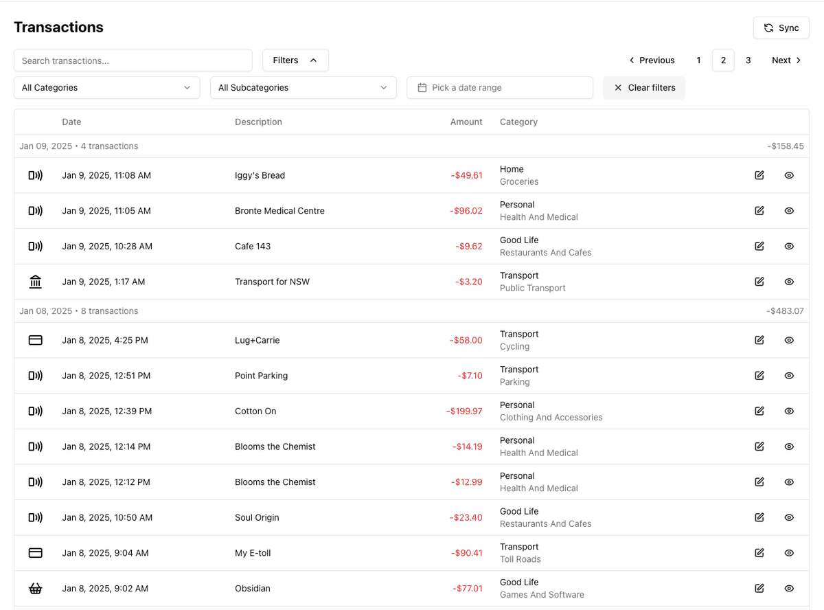 UP Tracker Transaction Analysis